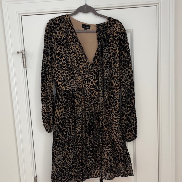 Lucy Paris Velvet Leopard Print Wrap Dress - Picture 4 of 7